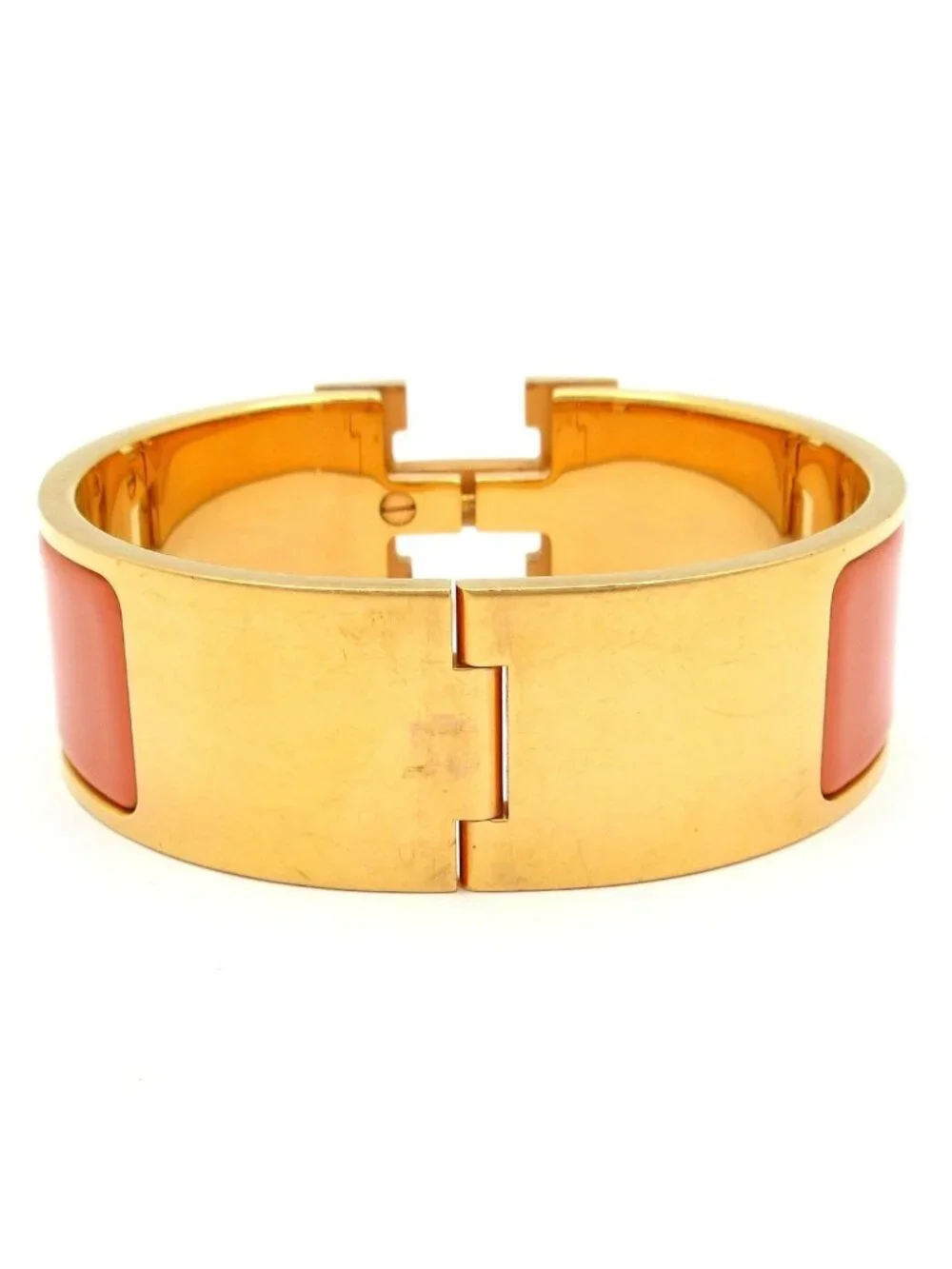 Hermes Bangle Clic Clac Pink Gold Beige Bracelet